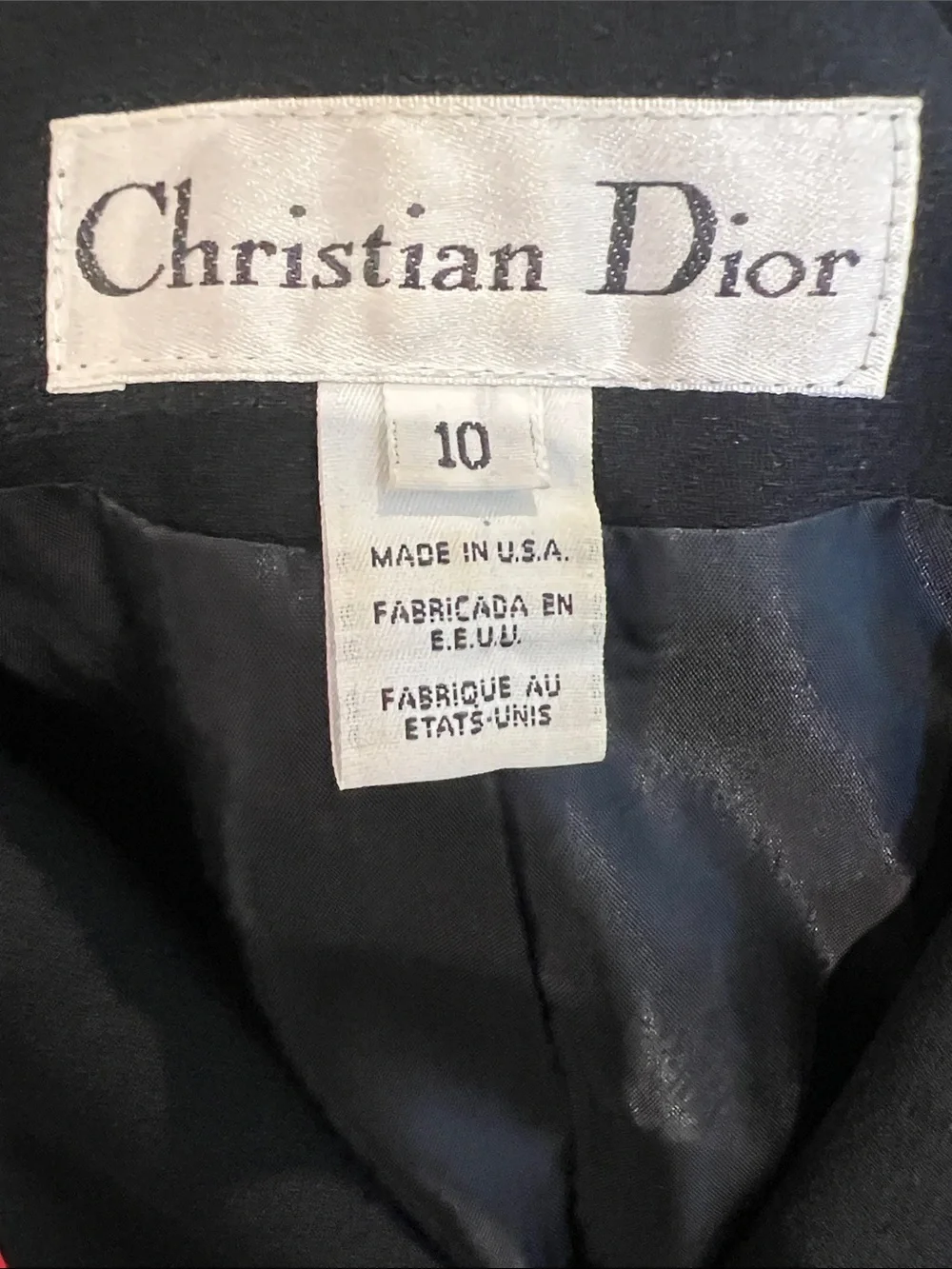 Christian Dior Classic Black Women's Blazer with Red Piping and Buttons
